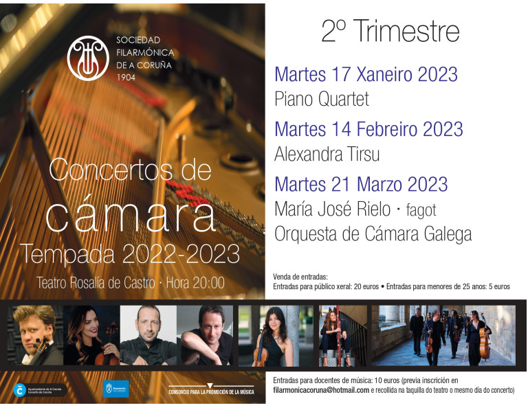 Sociedad Filarmónica de A Coruña – María José Rielo (fagot) y Orquesta de Cámara Galega